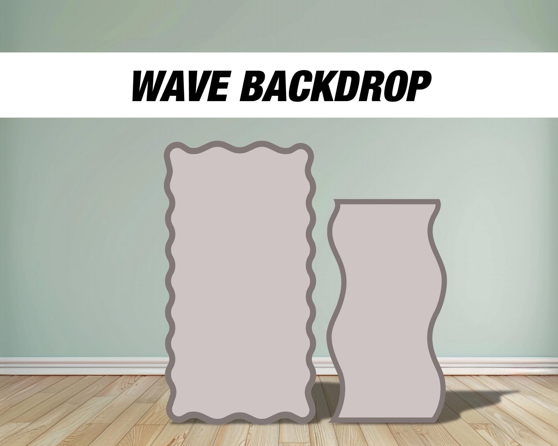 Wave Backdrop groovy backdrop, with stands, Birthday Party Decor, First birthday party, party prop stands, NO FABRIC - EzCutoutz