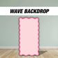 Wave Backdrop groovy backdrop, with stands, Birthday Party Decor, First birthday party, party prop stands, NO FABRIC - EzCutoutz