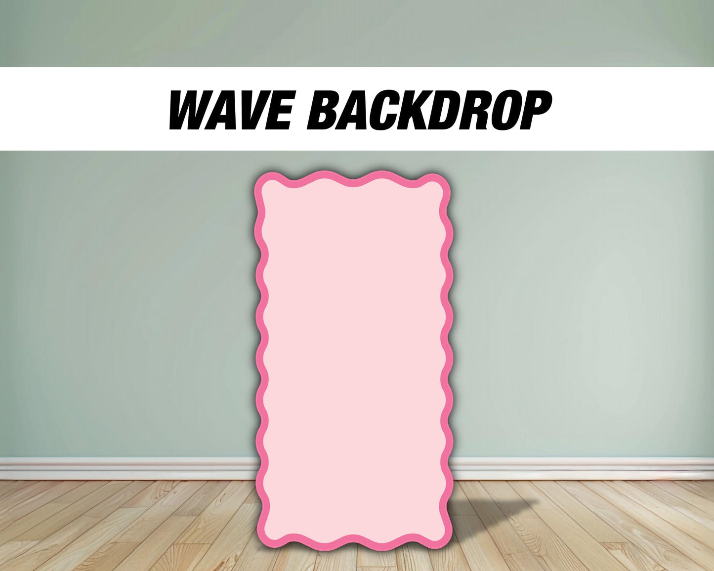 Wave Backdrop groovy backdrop, with stands, Birthday Party Decor, First birthday party, party prop stands, NO FABRIC - EzCutoutz