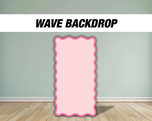 Wave Backdrop groovy backdrop, with stands, Birthday Party Decor, First birthday party, party prop stands, NO FABRIC - EzCutoutz
