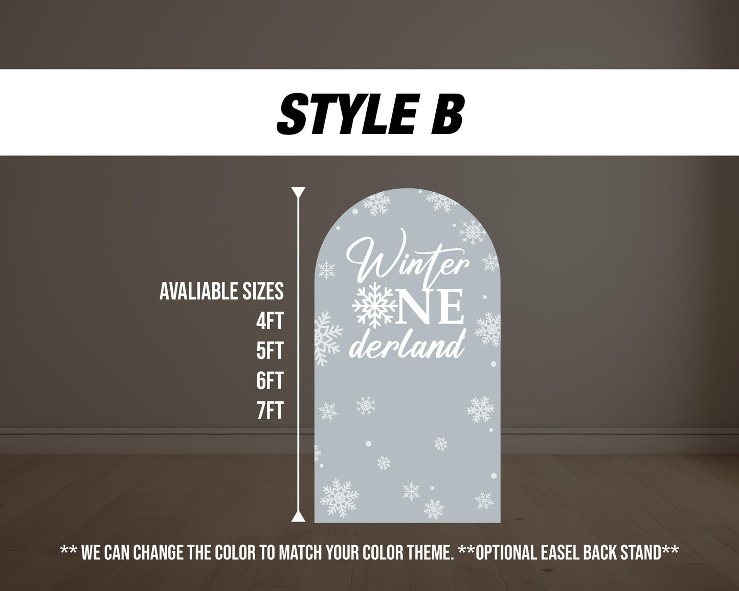 Winter onederland backdrop Arch birthday board Backdrop, wonderland, baby its cold outside, winter baby shower, big backdrop with stands - EzCutoutz