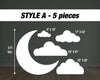 Moon backdrop Moon cutout decorations, outerspace themed birthday moon coroplast cutout party props decorations backdrop cutouts signs - EzCutoutz