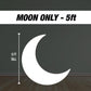 Moon backdrop Moon cutout decorations, outerspace themed birthday moon coroplast cutout party props decorations backdrop cutouts signs - EzCutoutz