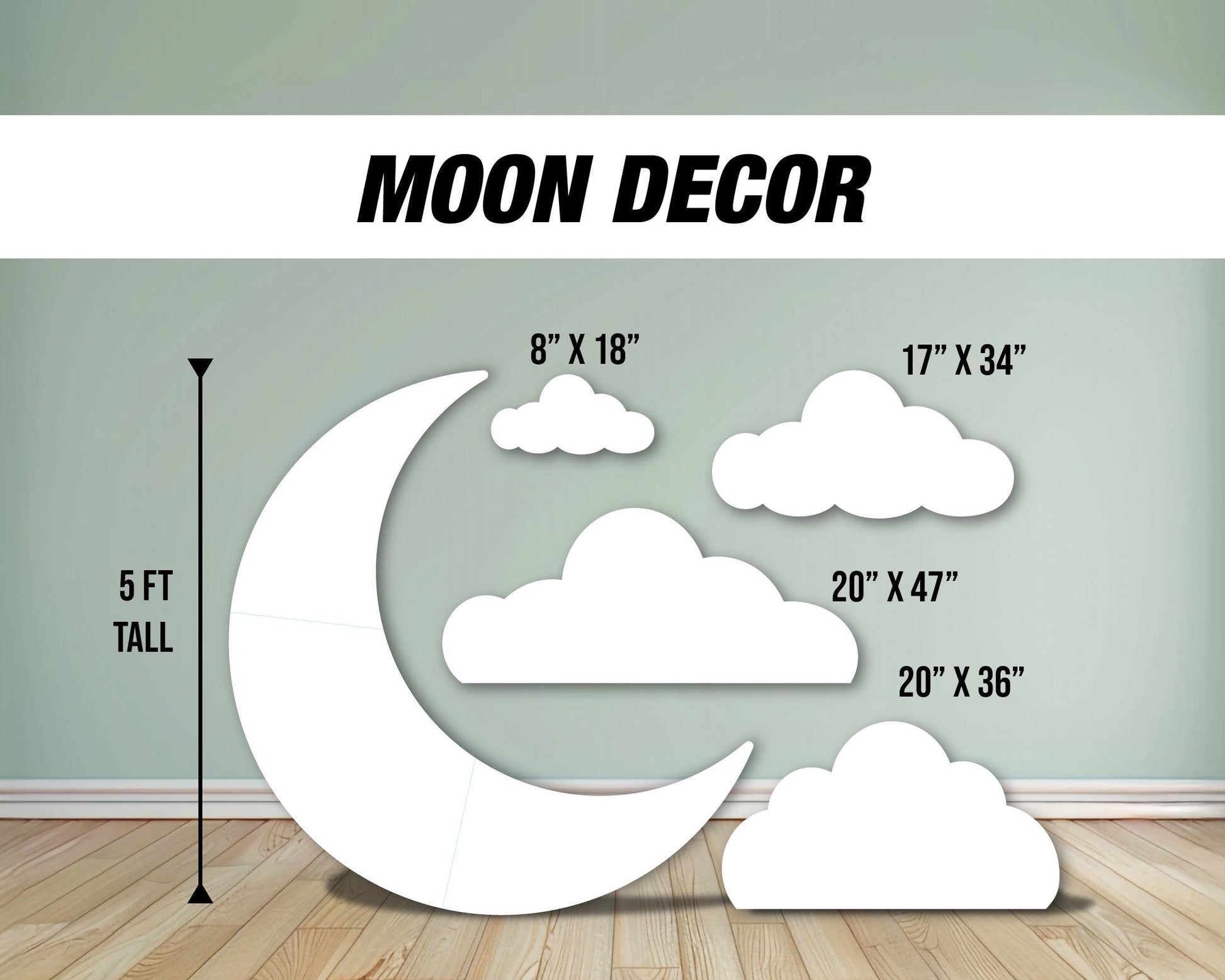 Moon backdrop Moon cutout decorations, outerspace themed birthday moon coroplast cutout party props decorations backdrop cutouts signs - EzCutoutz