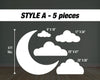 Moon backdrop Moon cutout decorations, outerspace themed birthday moon coroplast cutout party props decorations backdrop cutouts signs - EzCutoutz