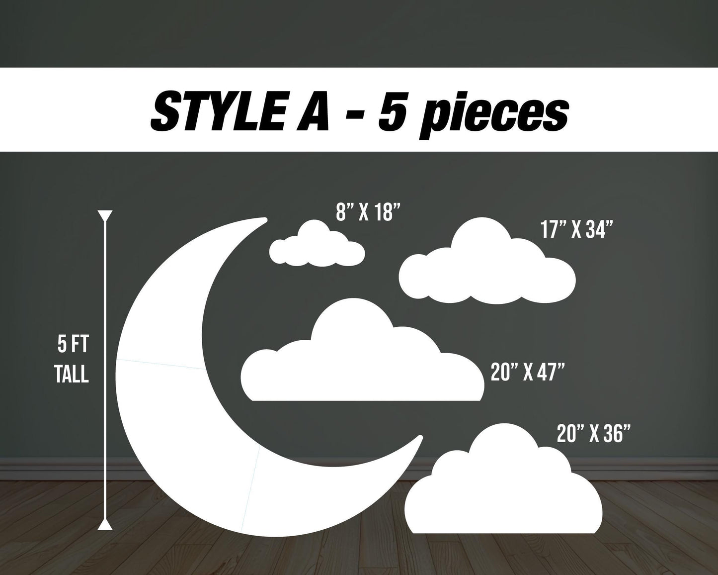 Moon backdrop Moon cutout decorations, outerspace themed birthday moon coroplast cutout party props decorations backdrop cutouts signs - EzCutoutz