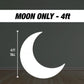 Moon backdrop Moon cutout decorations, outerspace themed birthday moon coroplast cutout party props decorations backdrop cutouts signs - EzCutoutz