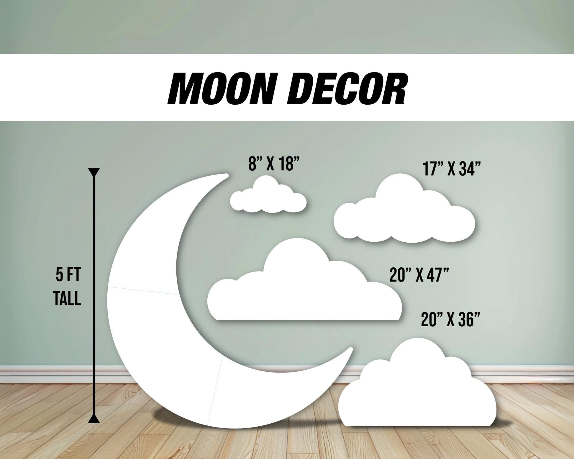 Moon backdrop Moon cutout decorations, outerspace themed birthday moon coroplast cutout party props decorations backdrop cutouts signs - EzCutoutz