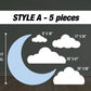 Moon backdrop Moon cutout decorations, outerspace themed birthday moon coroplast cutout party props decorations backdrop cutouts signs - EzCutoutz