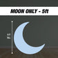Moon backdrop Moon cutout decorations, outerspace themed birthday moon coroplast cutout party props decorations backdrop cutouts signs - EzCutoutz