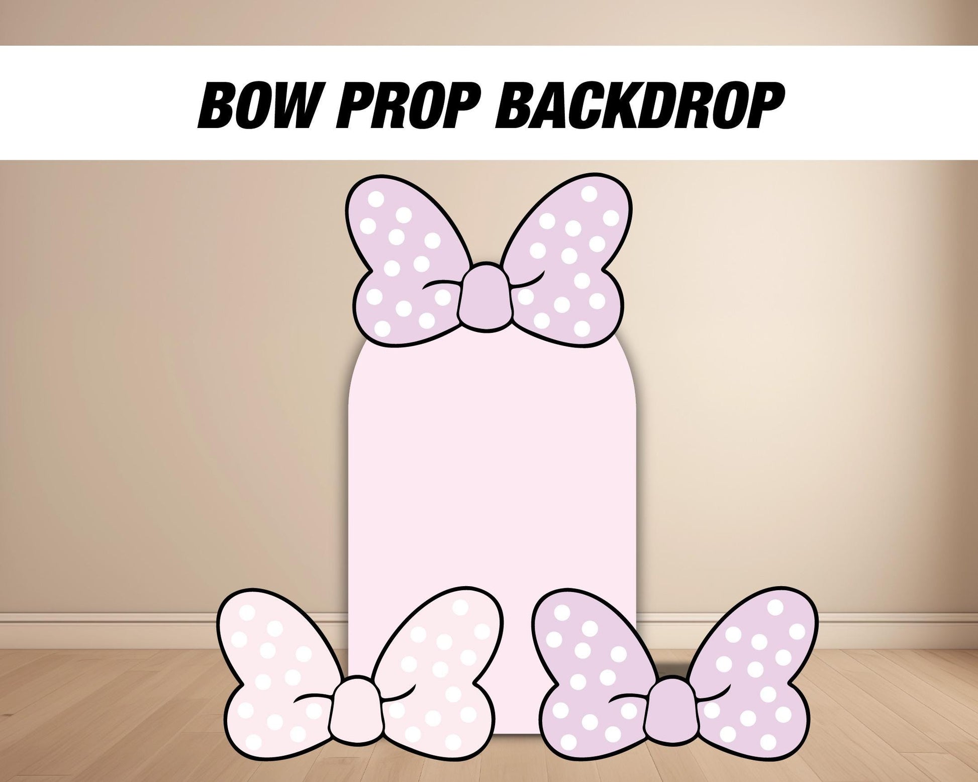 Mouse Bow Cutout babyshower Bow Stand Up Prop standee, lawn signs, yard sign, backdrop centerpieces, high res - EzCutoutz