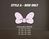 Mouse Bow Cutout babyshower Bow Stand Up Prop standee, lawn signs, yard sign, backdrop centerpieces, high res - EzCutoutz