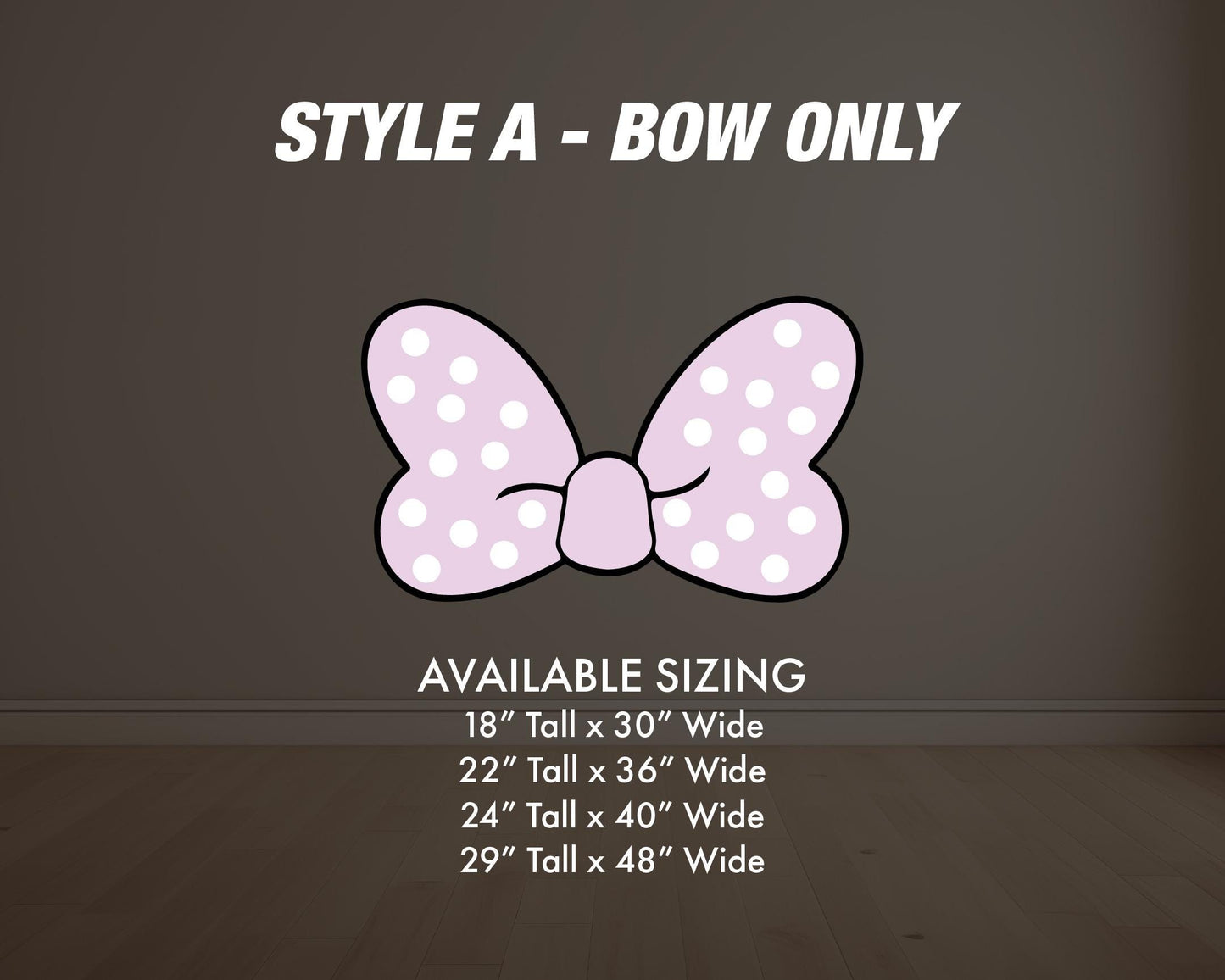 Mouse Bow Cutout babyshower Bow Stand Up Prop standee, lawn signs, yard sign, backdrop centerpieces, high res - EzCutoutz