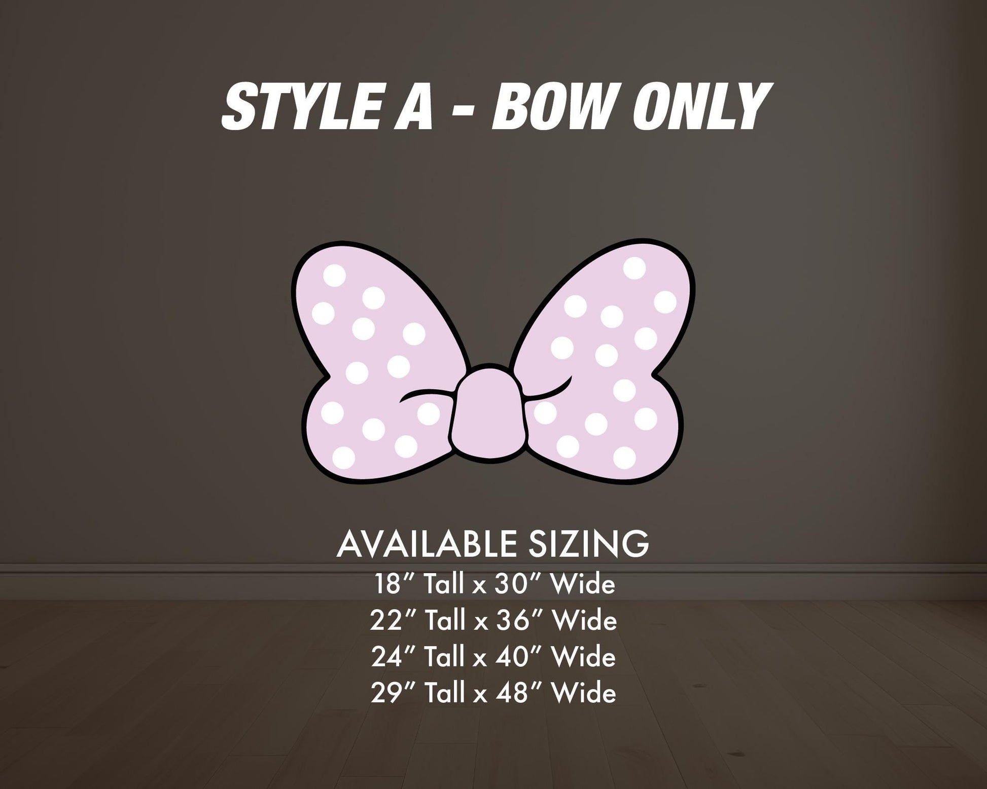 Mouse Bow Cutout babyshower Bow Stand Up Prop standee, lawn signs, yard sign, backdrop centerpieces, high res - EzCutoutz