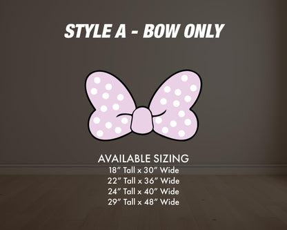 Mouse Bow Cutout babyshower Bow Stand Up Prop standee, lawn signs, yard sign, backdrop centerpieces, high res - EzCutoutz
