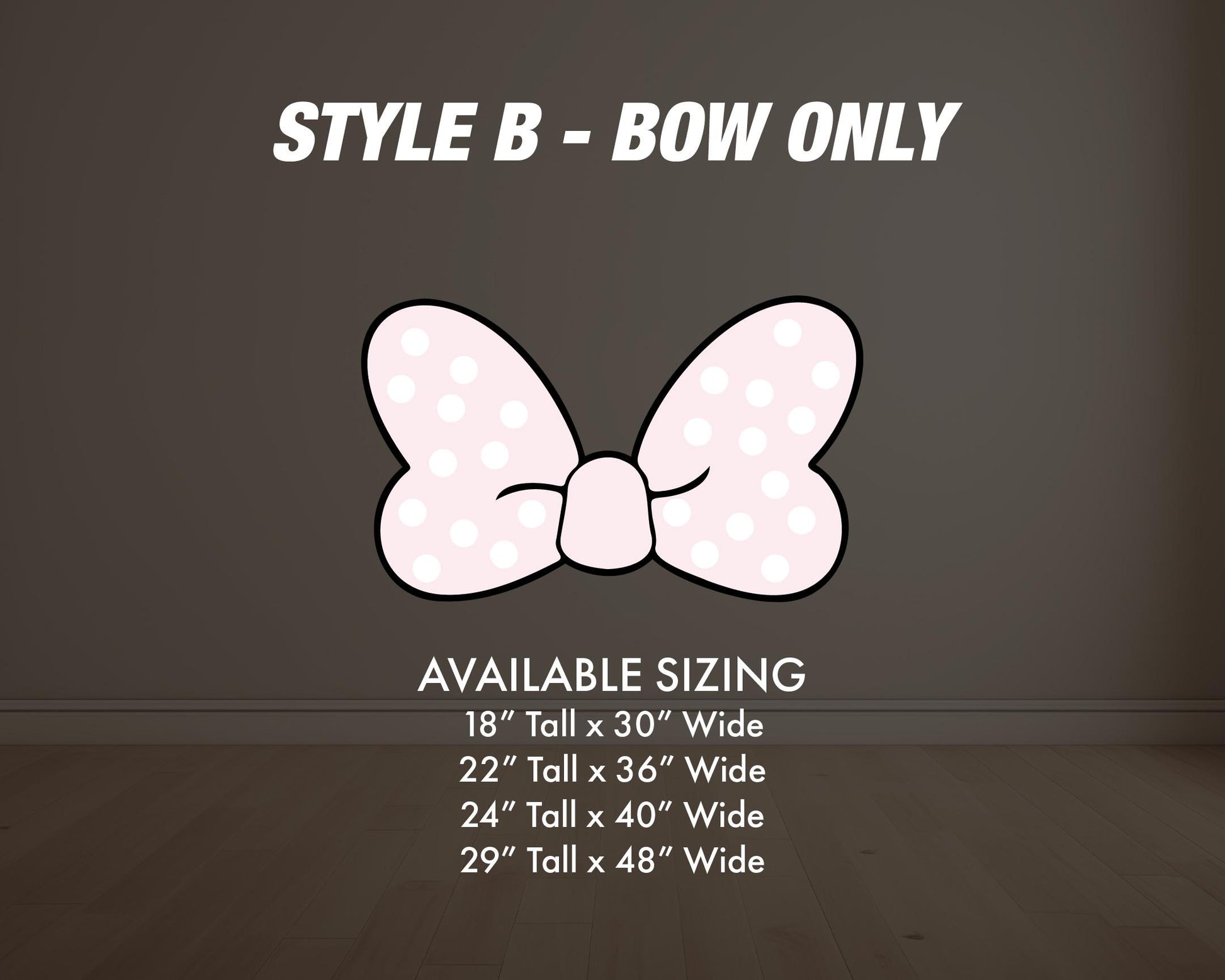 Mouse Bow Cutout babyshower Bow Stand Up Prop standee, lawn signs, yard sign, backdrop centerpieces, high res - EzCutoutz