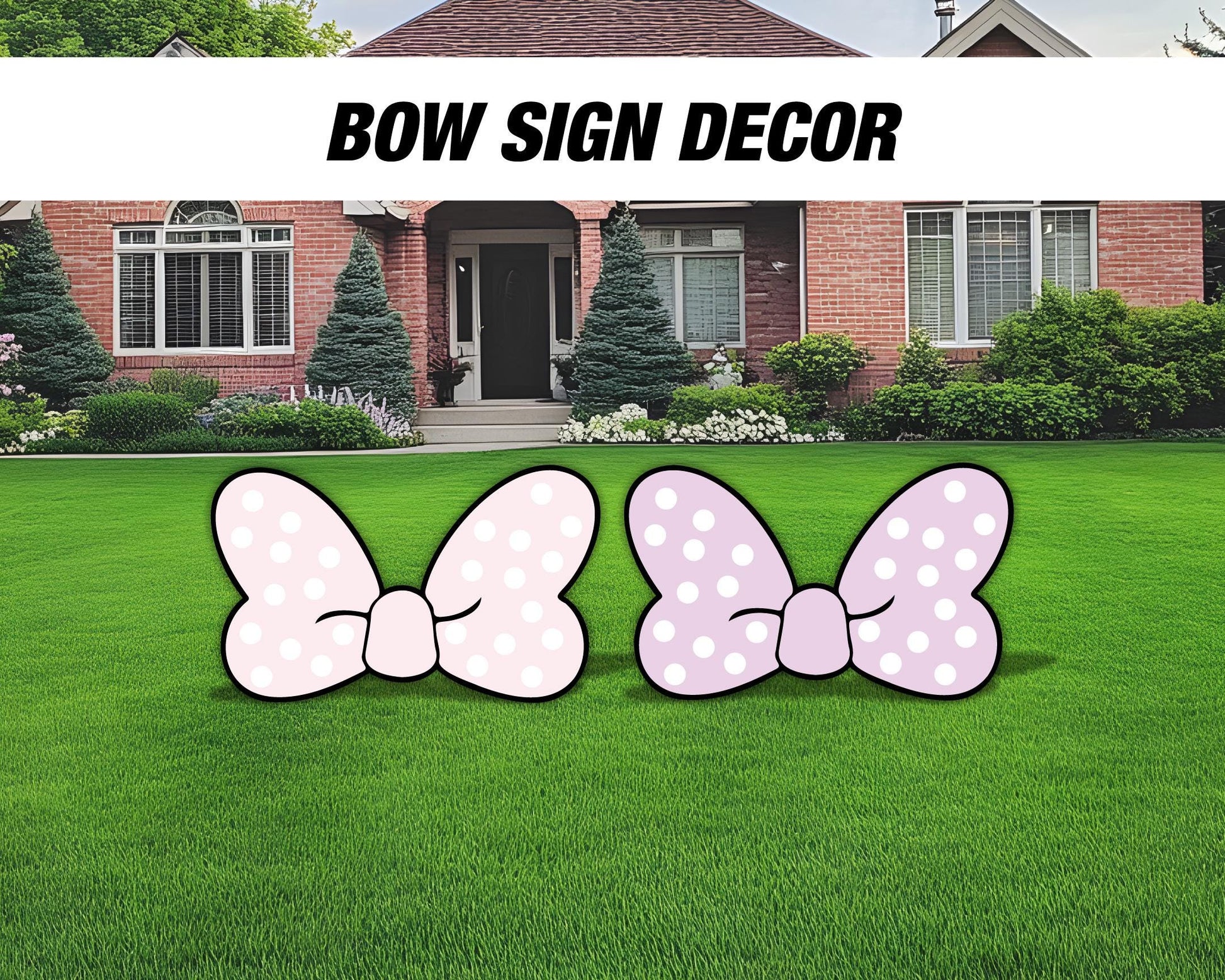 Mouse Bow Cutout babyshower Bow Stand Up Prop standee, lawn signs, yard sign, backdrop centerpieces, high res - EzCutoutz
