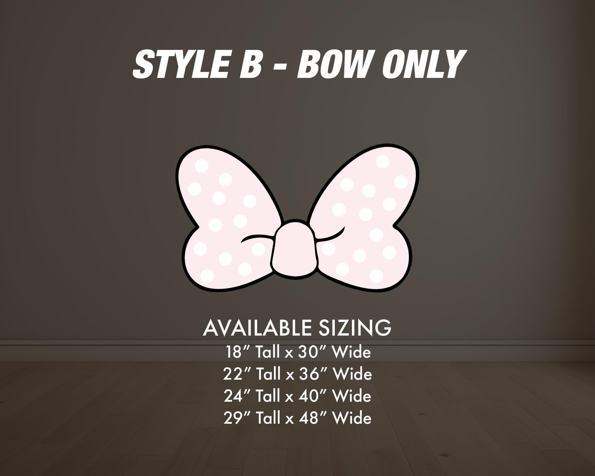 Mouse Bow Cutout babyshower Bow Stand Up Prop standee, lawn signs, yard sign, backdrop centerpieces, high res - EzCutoutz