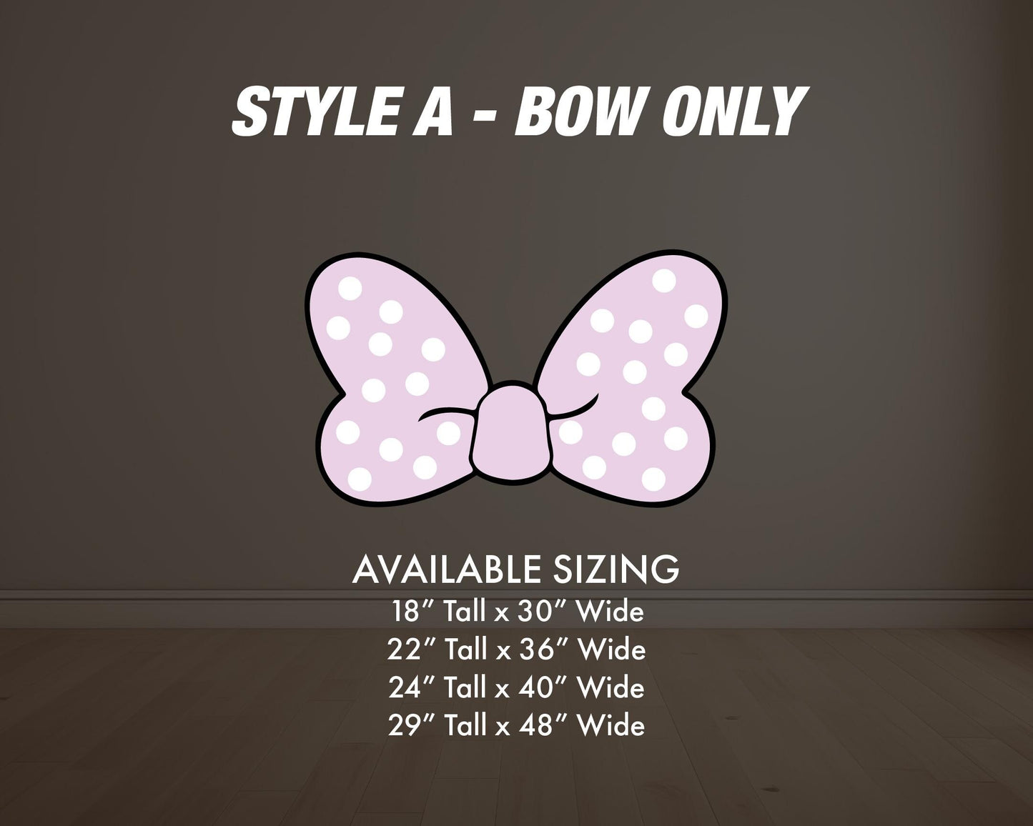 Mouse Bow Cutout babyshower Bow Stand Up Prop standee, lawn signs, yard sign, backdrop centerpieces, high res - EzCutoutz