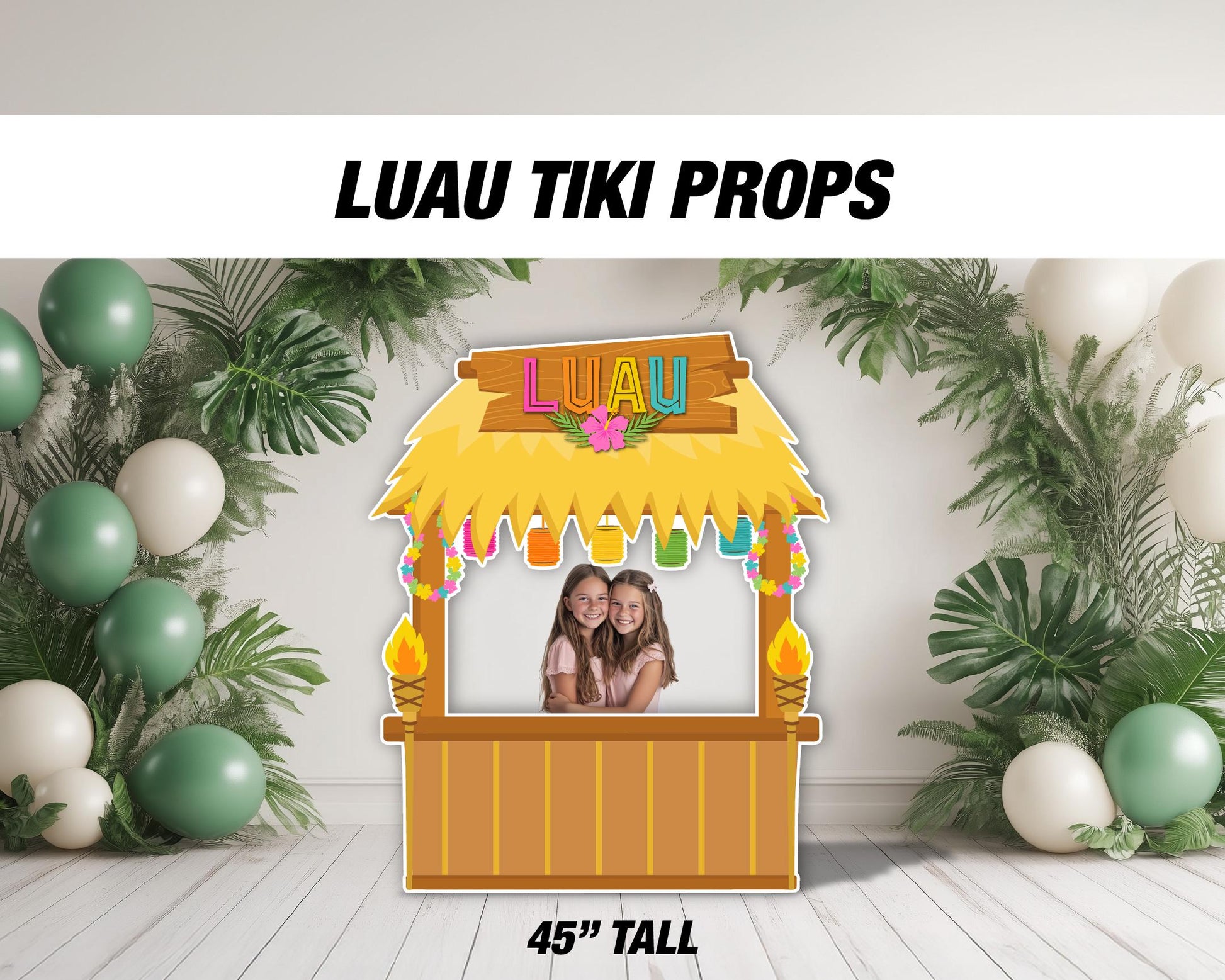 Tropical Luau Hawaii yard sign lawn sign Cutouts Tropical Birthday props baby decoration Hawaiian themed, Aloha, Tiki bar, hula - EzCutoutz