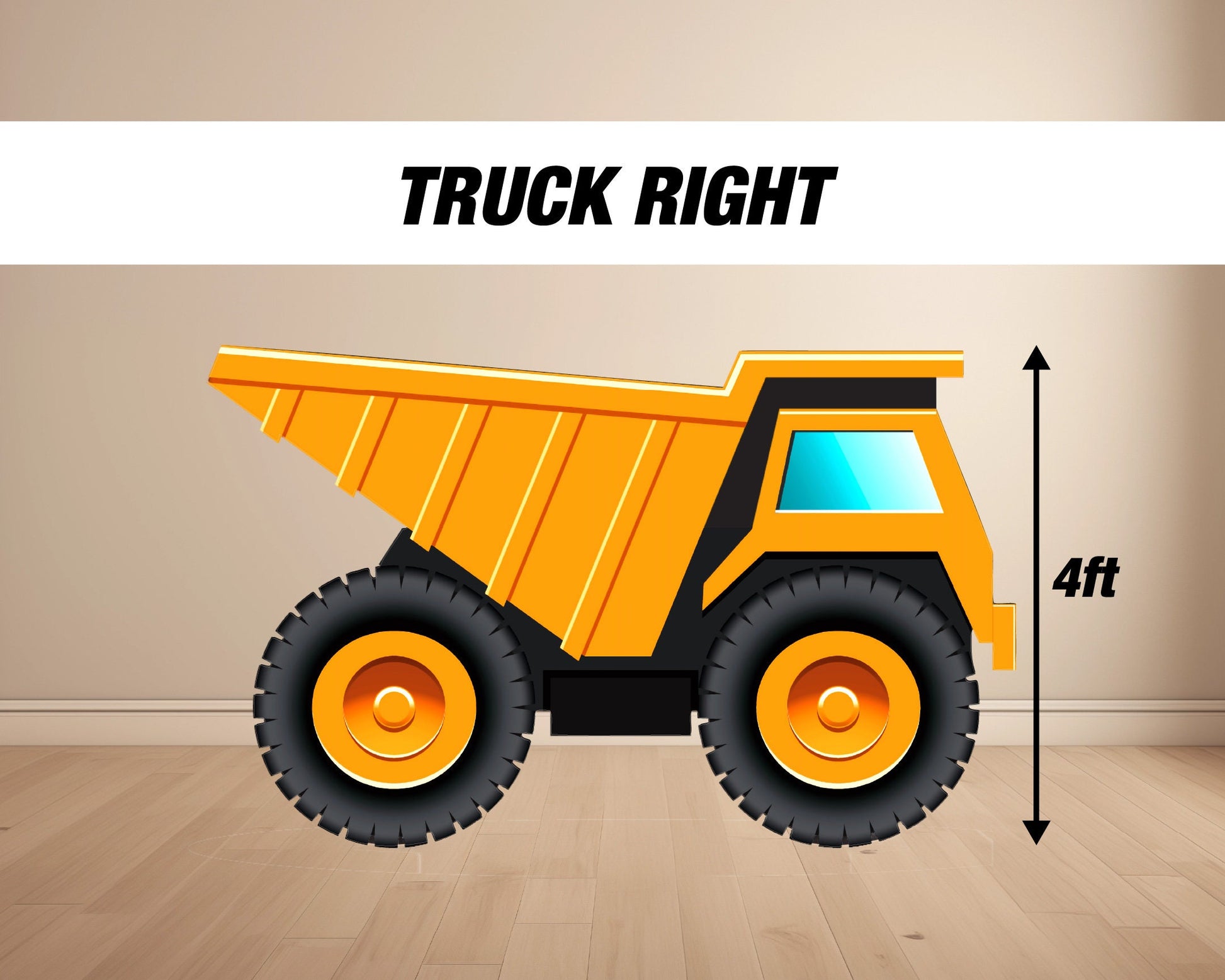 Big Truck Cutout Decor, construction themed Photo Prop, Birthday party decor, cutouts, lawn signs, yard sign, backdrop centerpieces - EzCutoutz
