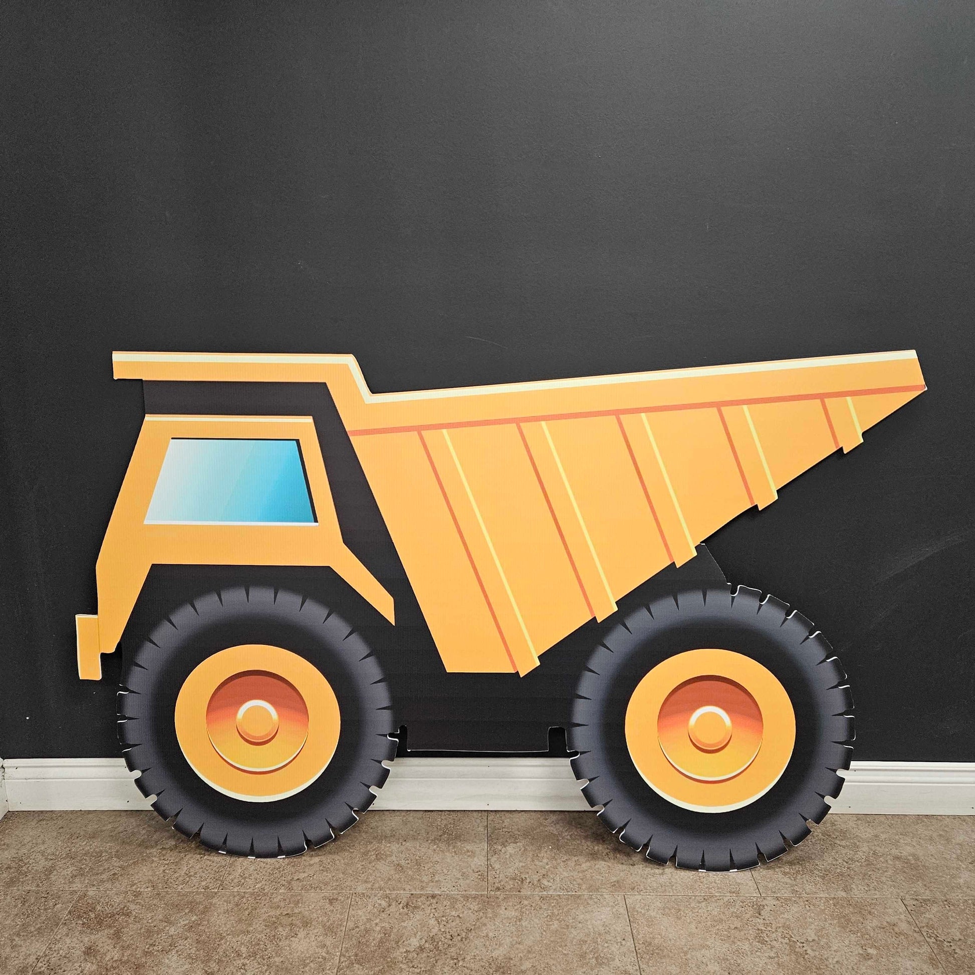 Big Truck Cutout Decor, construction themed Photo Prop, Birthday party decor, cutouts, lawn signs, yard sign, backdrop centerpieces - EzCutoutz