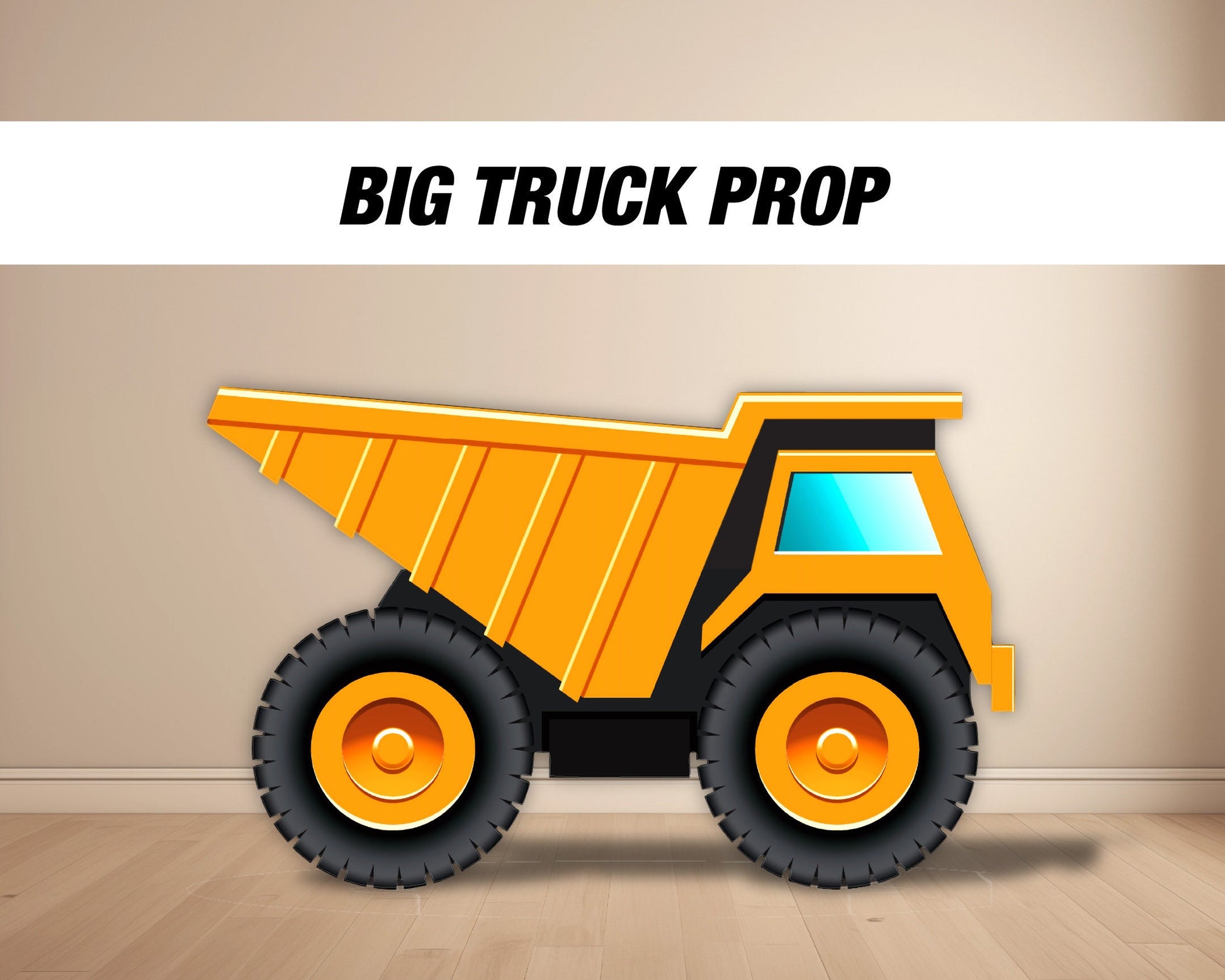 Big Truck Cutout Decor, construction themed Photo Prop, Birthday party decor, cutouts, lawn signs, yard sign, backdrop centerpieces - EzCutoutz
