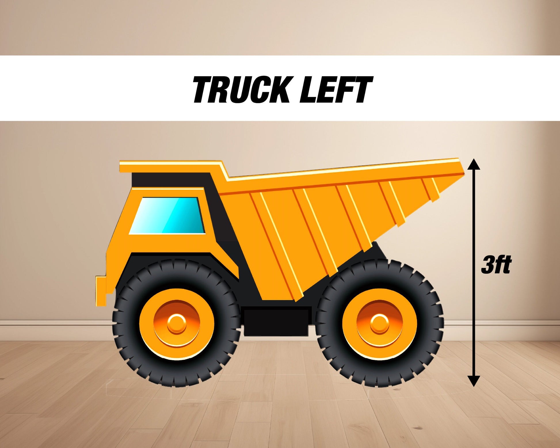 Big Truck Cutout Decor, construction themed Photo Prop, Birthday party decor, cutouts, lawn signs, yard sign, backdrop centerpieces - EzCutoutz