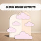 Cloud cutouts decorations, birthday airplane hot air balloon coroplast cutout party props decorations backdrop cutouts signs - EzCutoutz