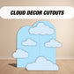 Cloud cutouts decorations, birthday airplane hot air balloon coroplast cutout party props decorations backdrop cutouts signs - EzCutoutz