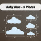 Cloud cutouts decorations, birthday airplane hot air balloon coroplast cutout party props decorations backdrop cutouts signs - EzCutoutz