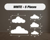Cloud cutouts decorations, birthday airplane hot air balloon coroplast cutout party props decorations backdrop cutouts signs - EzCutoutz