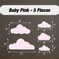 Cloud cutouts decorations, birthday airplane hot air balloon coroplast cutout party props decorations backdrop cutouts signs - EzCutoutz
