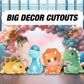 Iggy Dinosaur party decoration, Baby dinosaur party decoration, cutouts, lawn signs, yard signs, backdrop centerpieces, party props - EzCutoutz